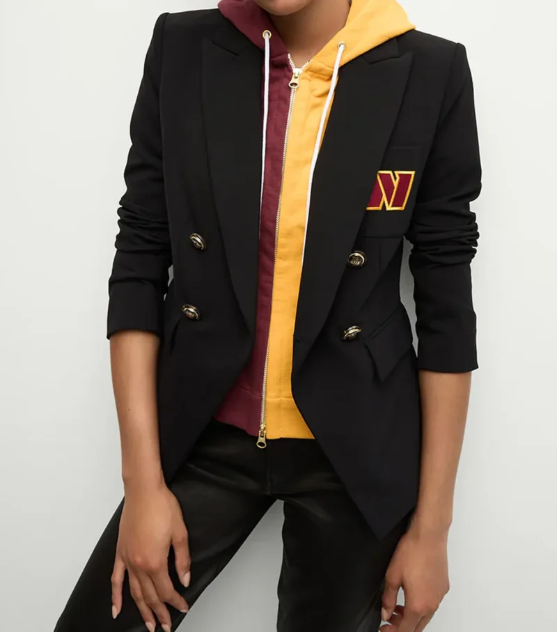 Washington Commanders Black Blazer Front webp