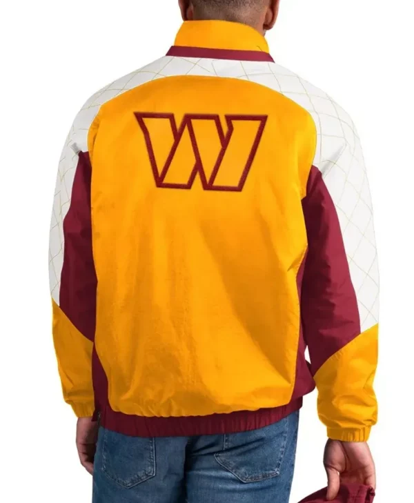 Washington Commanders Body Check Pullover Hooded Jacket back webp