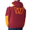 Washington Commanders Burgundy and Gold Pullover Hoodie Jacket back webp