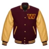 Washington Commanders Letterman W Maroon and Yellow Jacket webp