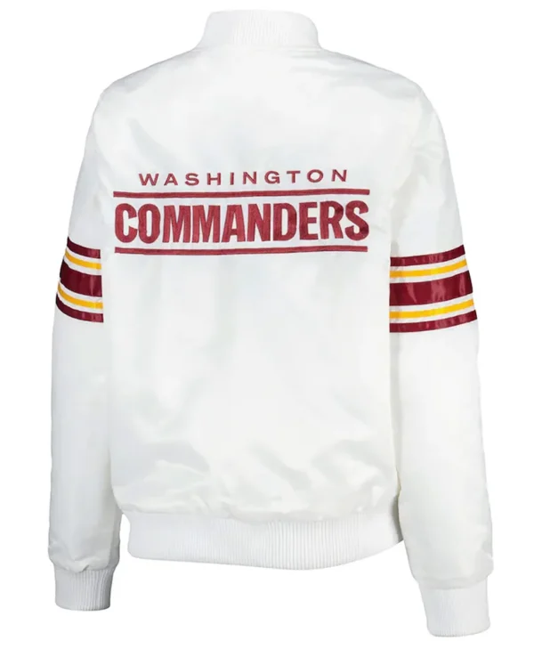 Washington Commanders Line Up White Jacket back webp