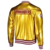 Washington Commanders The Wild Collective Gold Metallic Jacket back webp