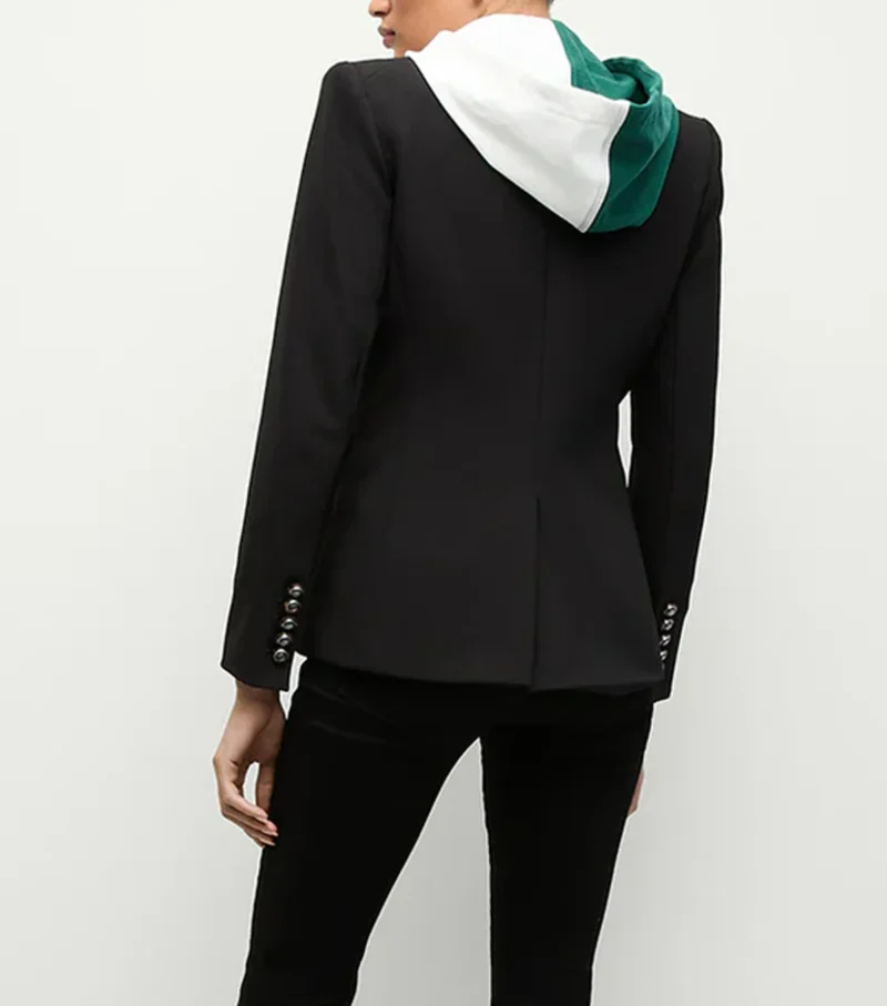 Women New York Jets Black Blazer Back webp