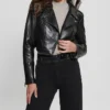 Womens Cropped Biker Jacket Main webp
