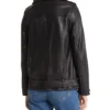 Womens Leather Jacket in Absolute Black Back webp