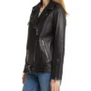 Womens Leather Jacket in Absolute Black Right Side webp