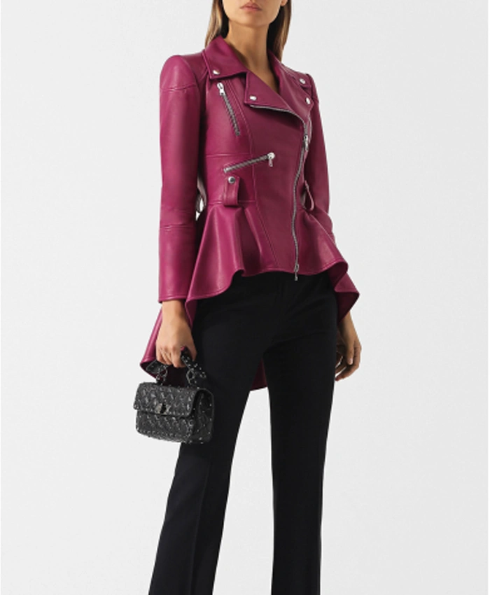 Womens Pink Peplum Leather Jacket Style webp Womens Pink Peplum Leather Jacket Style webp