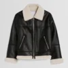 Womens RAF Shearling Aviator B3 Bomber Jacket Front webp