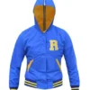 Womens Riverdale Cheer Girls Blue and Yellow Jacket With Hood