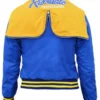 Womens Riverdale Cheer Girls Blue and Yellow Jacket With Hood Back