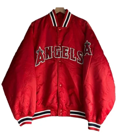 anaheim angels red bomber jacket