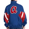 atlanta braves cooperstown chief royal half zip pullover
