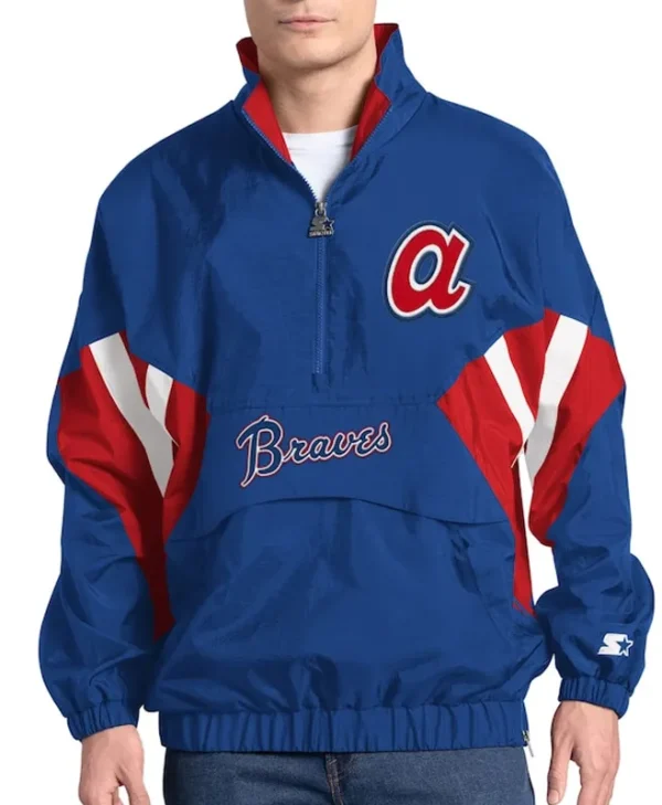 atlanta braves cooperstown chief royal pullover