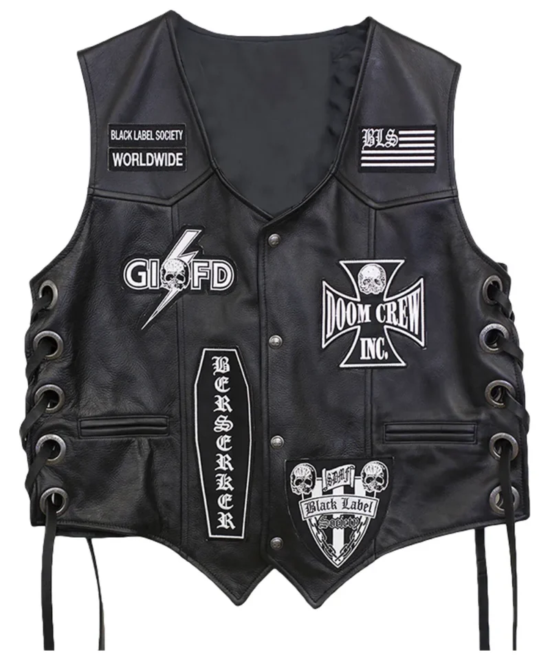 bls leather vest