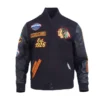 chicago blackhawks animal print varsity jacket