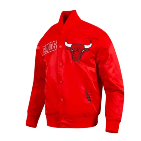 chicago bulls souvenir red satin jacket