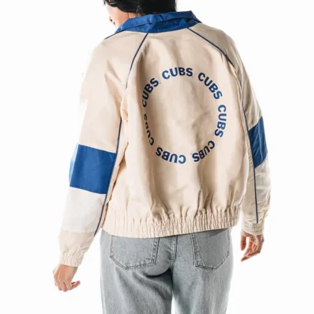 Chicago Cubs Cream Full Zip Track Jacket