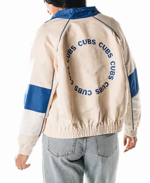 Chicago Cubs Cream Full Zip Track Jacket