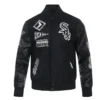chicago white sox animal print varsity jacket