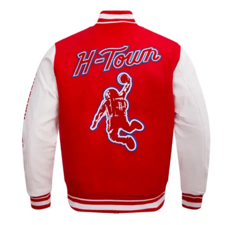 classic rib houston rockets varsity jacket