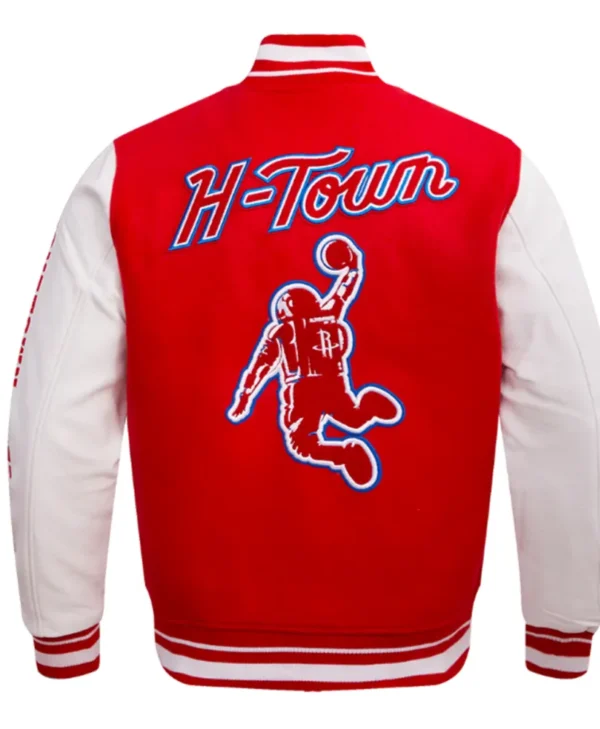 classic rib houston rockets varsity jacket