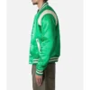 classic teddy green varsity jacket