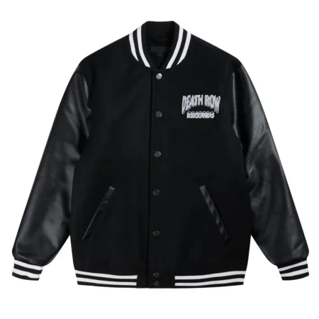 death row records black varsity jacket