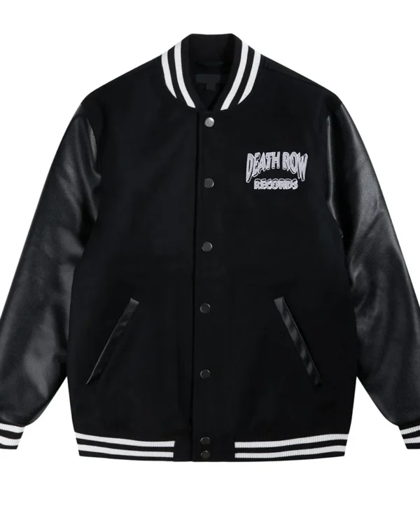 death row records black varsity jacket
