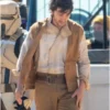 diego luna andor brown wool hooded vest scaled
