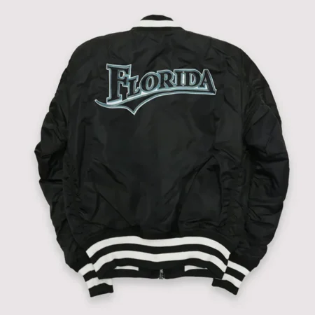florida marlins ma 1 full zip bomber jacket