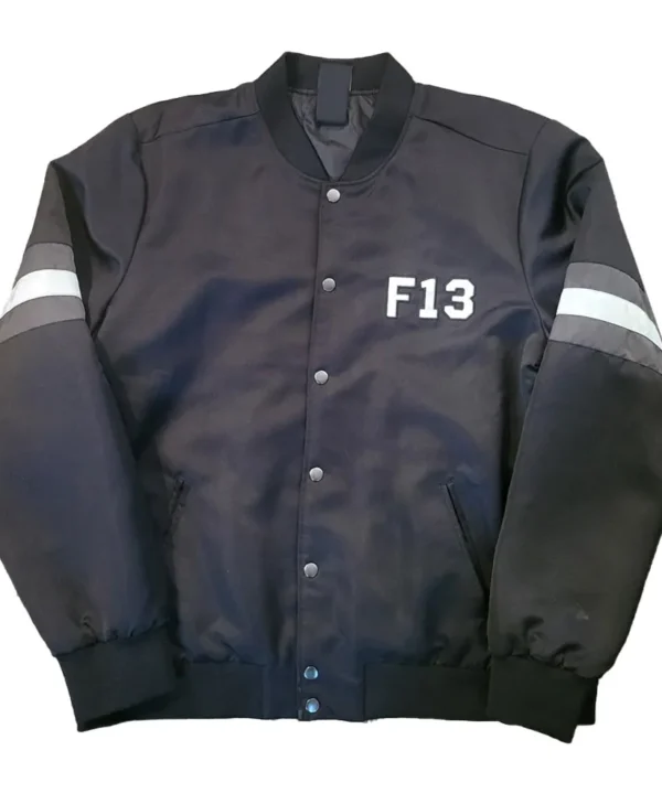 friday the 13th jason voorhees black bomber jacket