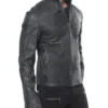 mens designer black leather jacket scaled