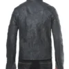 mens designer black studded leather jacket scaled
