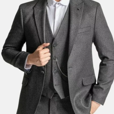 Men's Grey 3 Piece Thomas Shelby Suit