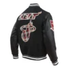 miami heat prep varsity black jacket