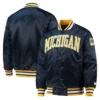 michigan wolverines o line varsity satin jacket