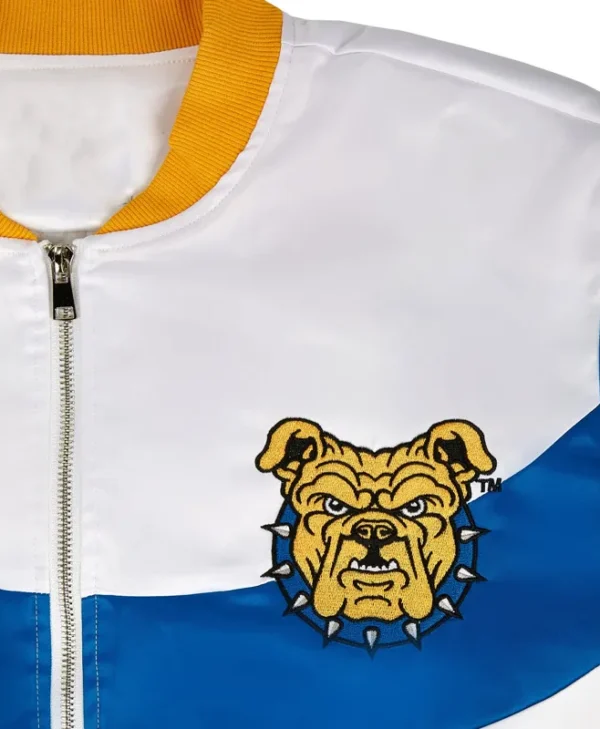 NC A T Aggie White Bomber Jacket