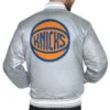 new york knicks basketball blue logo jacket