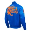 new york knicks souvenir royal satin jacket