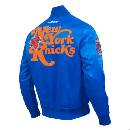 new york knicks souvenir royal satin jacket
