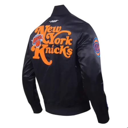 new york knicks souvenir satin black jacket