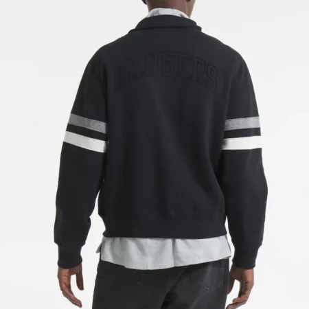 New York Rangers Black Striped Fleece Jacket