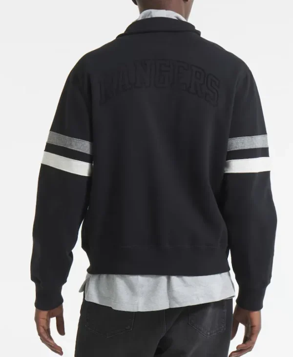 New York Rangers Black Striped Fleece Jacket