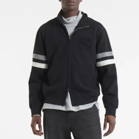 New York Rangers Black Striped Fleece Jacket