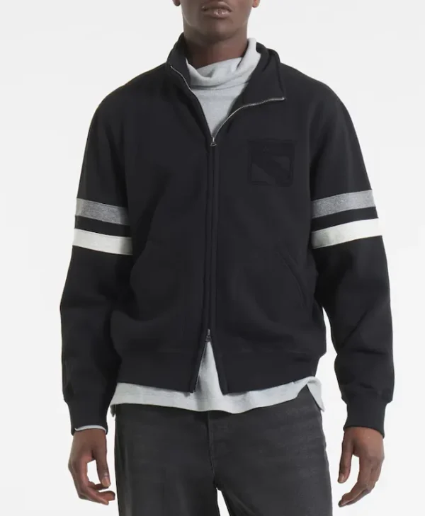 New York Rangers Black Striped Fleece Jacket