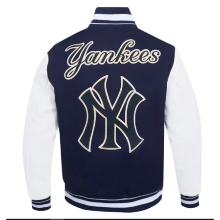 new york yankees prep varsity wool leather jacket