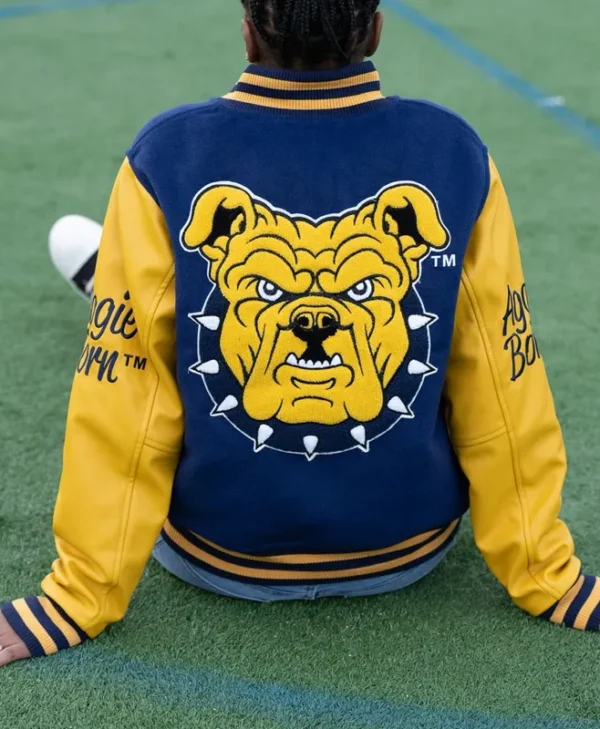 NC A T Aggie Blue and Gold Varsity Jacket