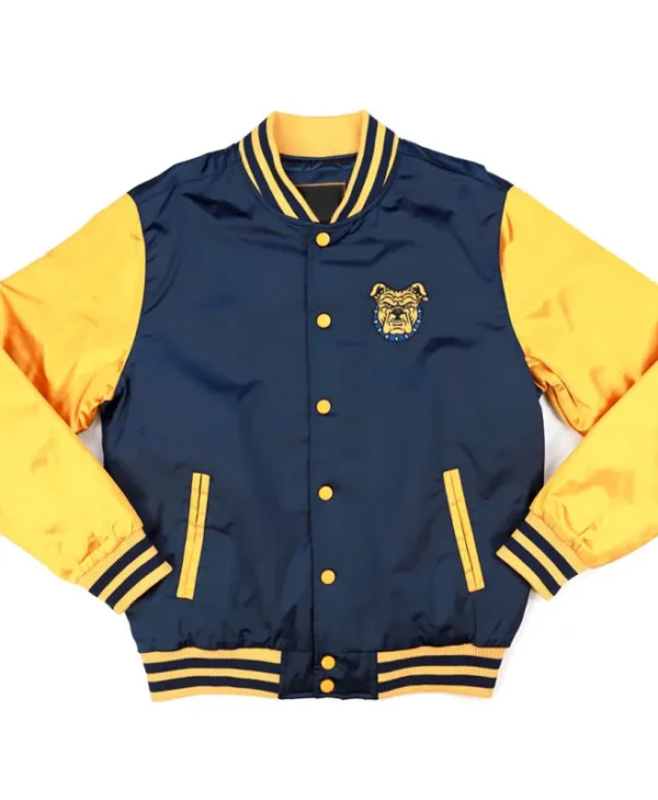 North Carolina A T Navy and Gold Baseball Jacket