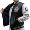 origins georgetown hoyas black and gray varsity jacket