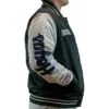 origins georgetown hoyas black and gray varsity satin jacket